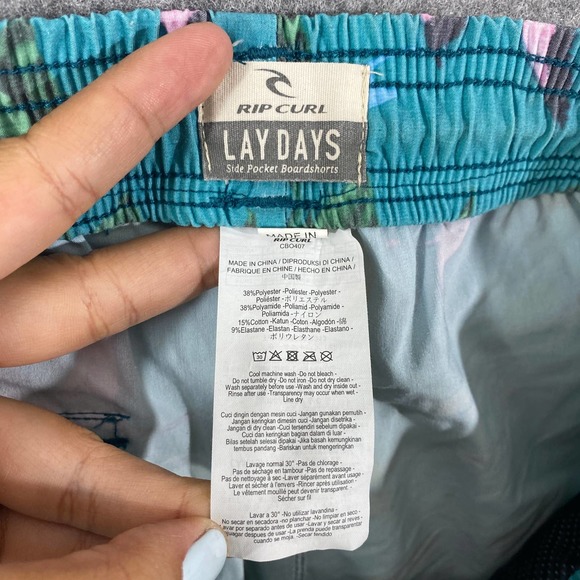 RipCurl Boardshorts Mens Small Laydays Cascade Volley 18" Side Pocket - Picture 7 of 11